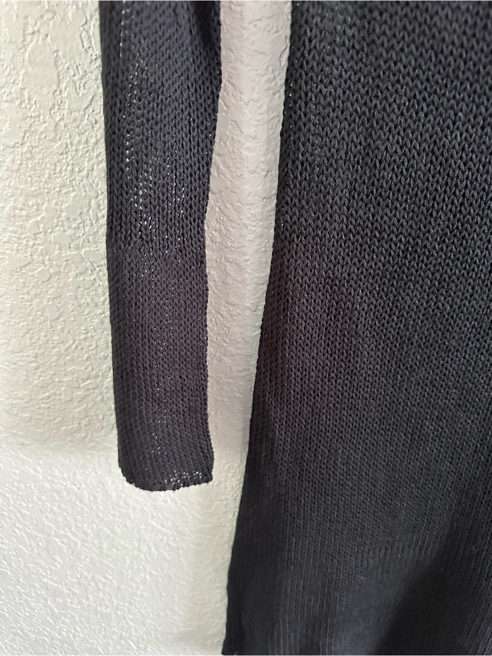 Superdown Black Off Shoulder Knit Sweater Dress Size Small Open Knit Long Sleeve - Picture 5 of 9